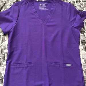 Figs Vivid Purple Scrub Top